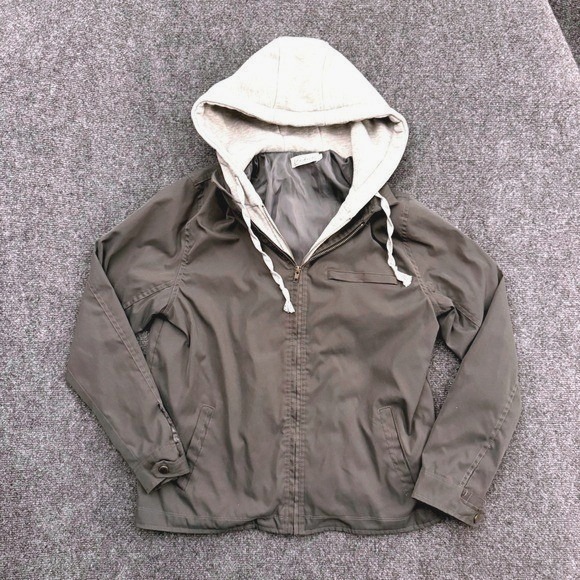 Fashion Classic Fashion Collection Jackets & Blazers - Fashion Classic Fashion Hooded Jacket Womens Large Gray Layered Utility